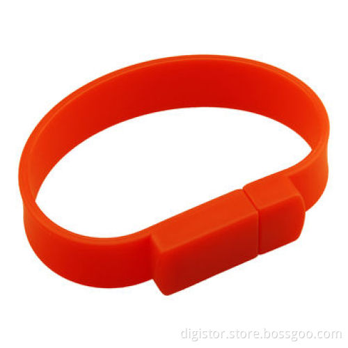 Bracelet USB 2.0 made of silicone material, colorful design, 128MB-32GB customized logo welcomed